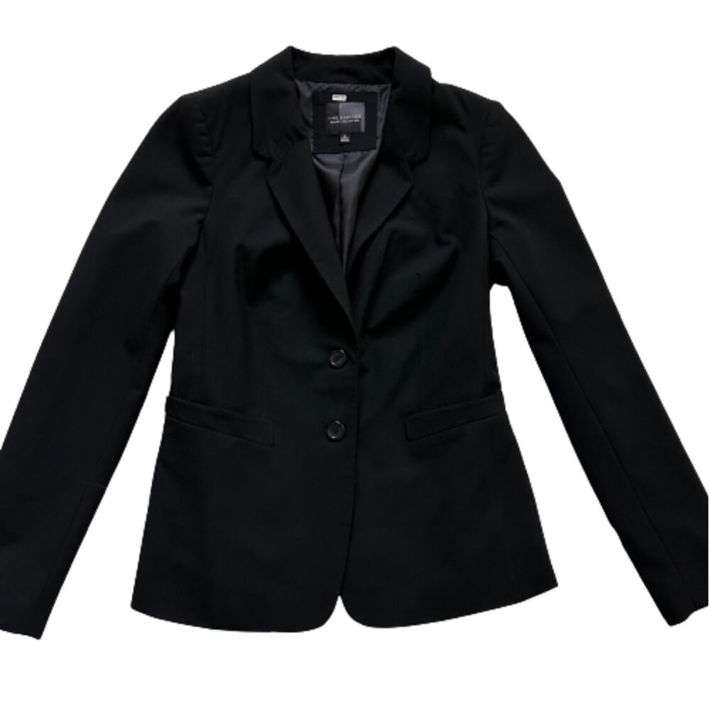 The Limited Blazer Black Collection Black Button Front Career Jacket Size 2 - Picture 8 of 11